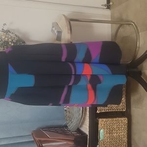 Vintage multi-colored midi skirt